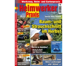 Marke: In der neuen HEIMWERKER PRAXIS: Baum- und Strauchschnitt - Akku-Ratgeber - Kettensägen, Bild 1 Service In der neuen HEIMWERKER PRAXIS: Baum- und Strauchschnitt - Akku-Ratgeber - Kettensägen - News, Bild 1