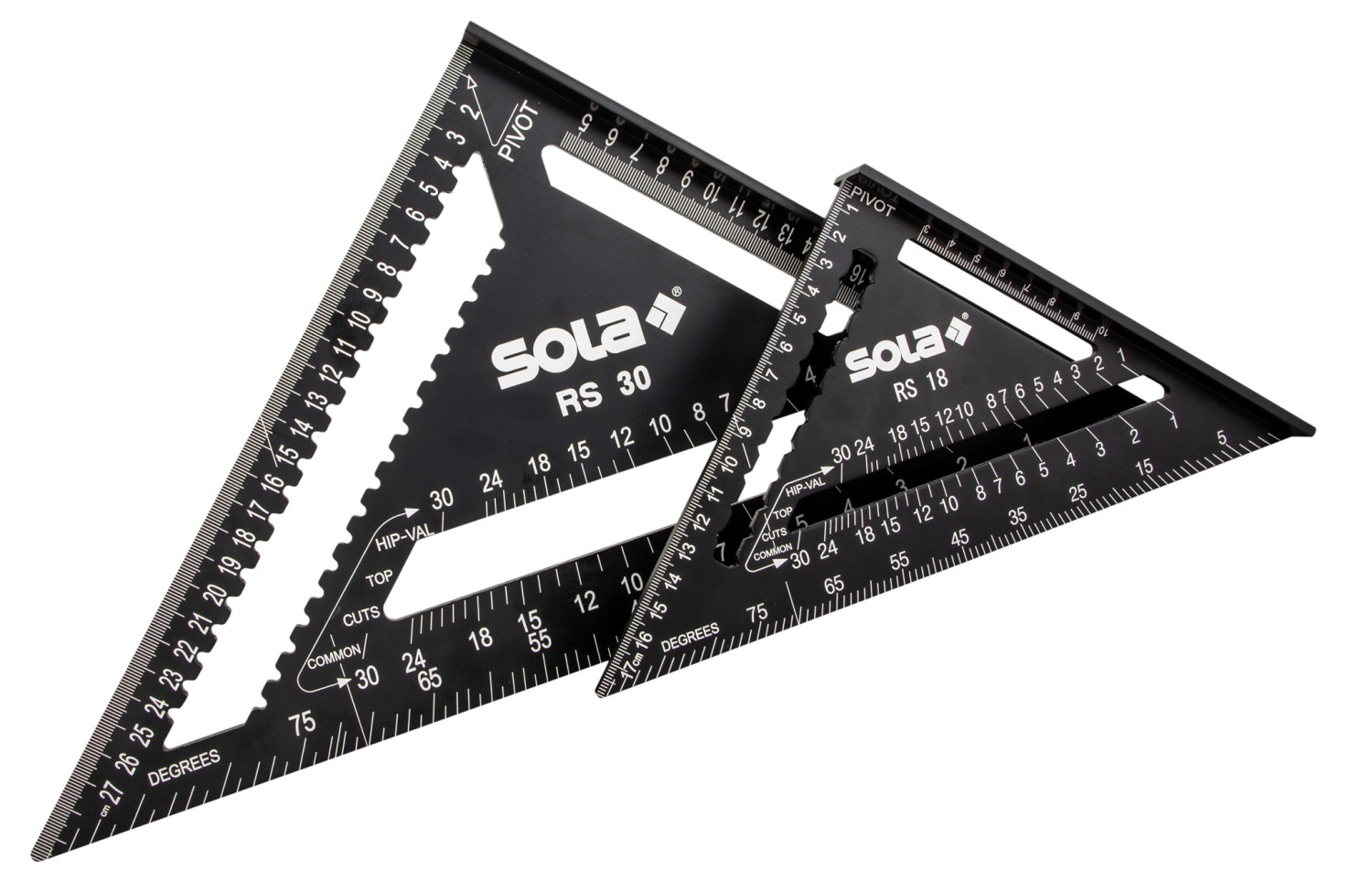 SOLA Sparrenwinkel RS 18 185 x 185 mm schwarz beschichtet