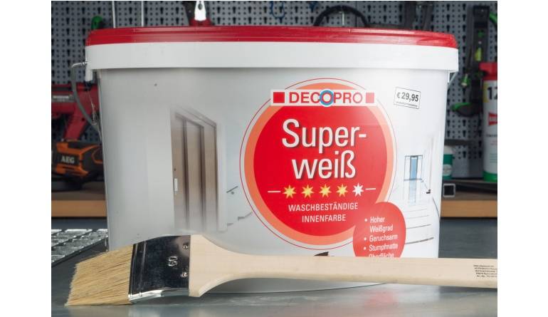 Innenfarben-Wand DecoPro Superweiß im Test, Bild 1